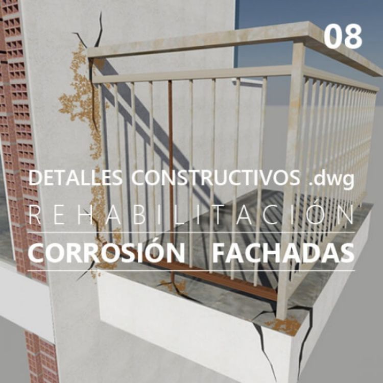 Imagen de Detalles constructivos DWG para la rehabilitación de elementos metálicos en fachadas