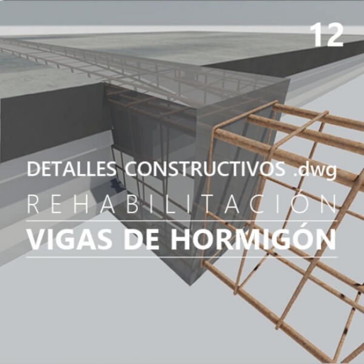 Imagen de Detalles constructivos DWG para la rehabilitación de vigas de hormigón armado