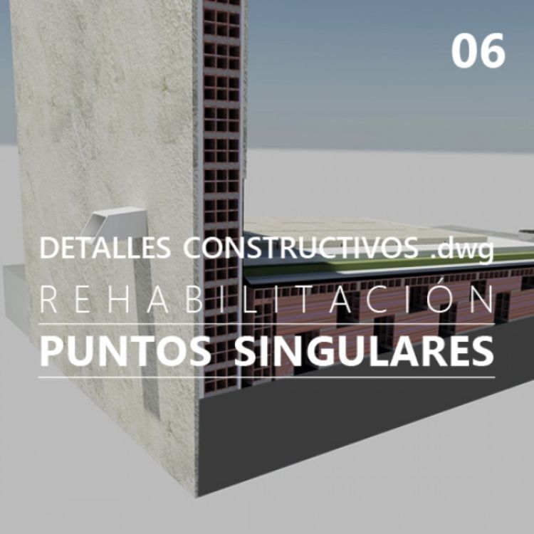 Imagen de Detalles constructivos DWG para la reparación puntos difíciles en cubiertas planas