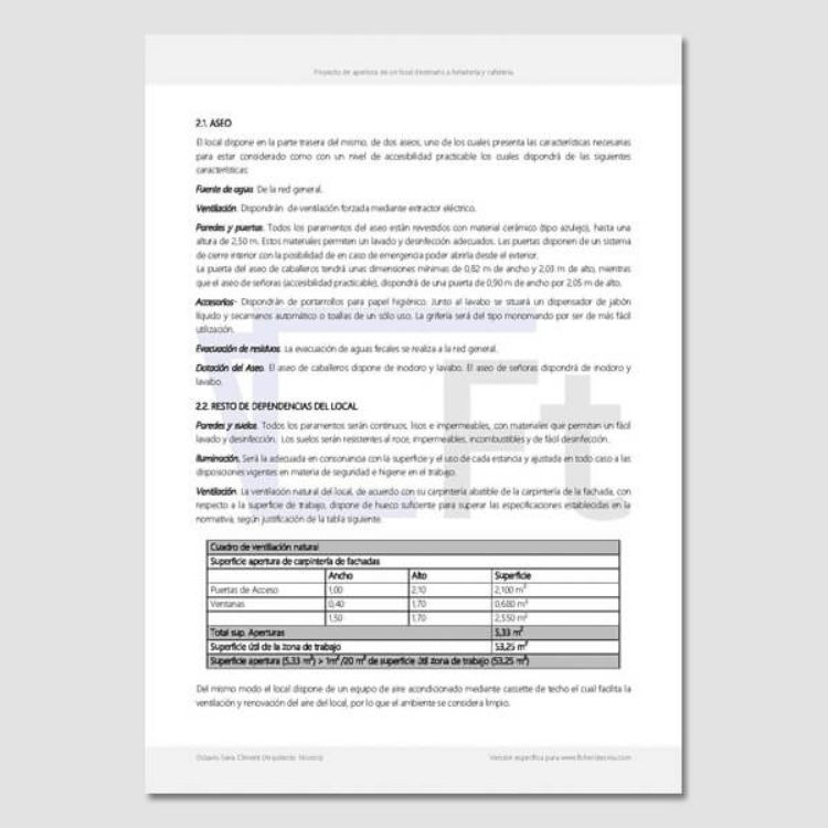 memoria ambiental para cafeteria heladeria
