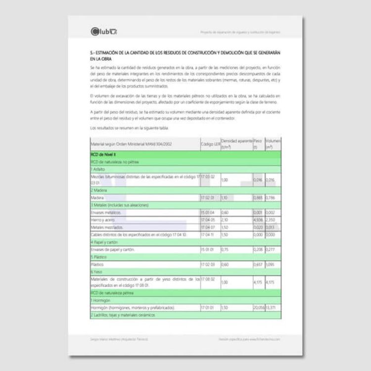 Imagen de Proyecto de ejecución para reparación y sustitución parcial de viguetas metálicas