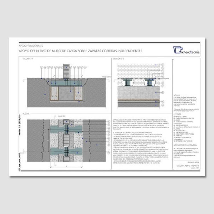 Imagen de Detalles constructivos DWG de apeos en edificios