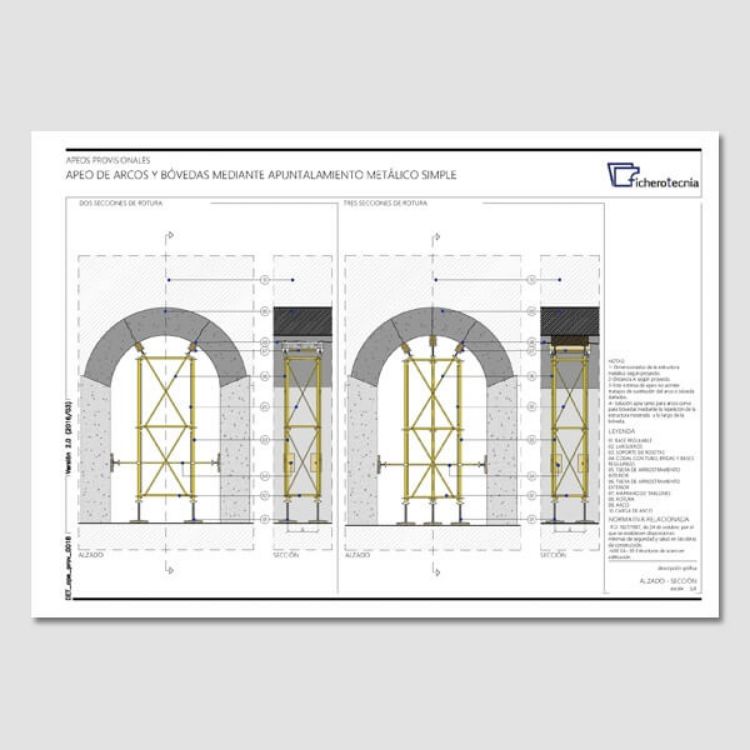 Imagen de Detalles constructivos DWG de apeos en edificios