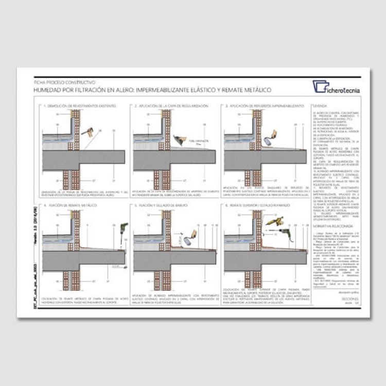 Imagen de Detalles constructivos DWG para la reparación puntos difíciles en cubiertas planas