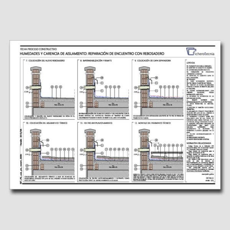 Imagen de Detalles constructivos DWG para rehabilitar cubiertas planas