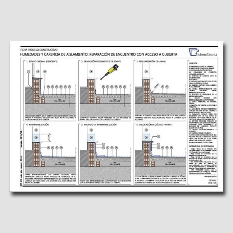 Imagen de Detalles constructivos DWG para rehabilitar cubiertas planas