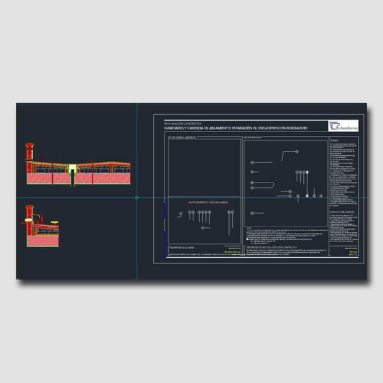 Imagen de Detalles constructivos DWG para rehabilitar cubiertas planas