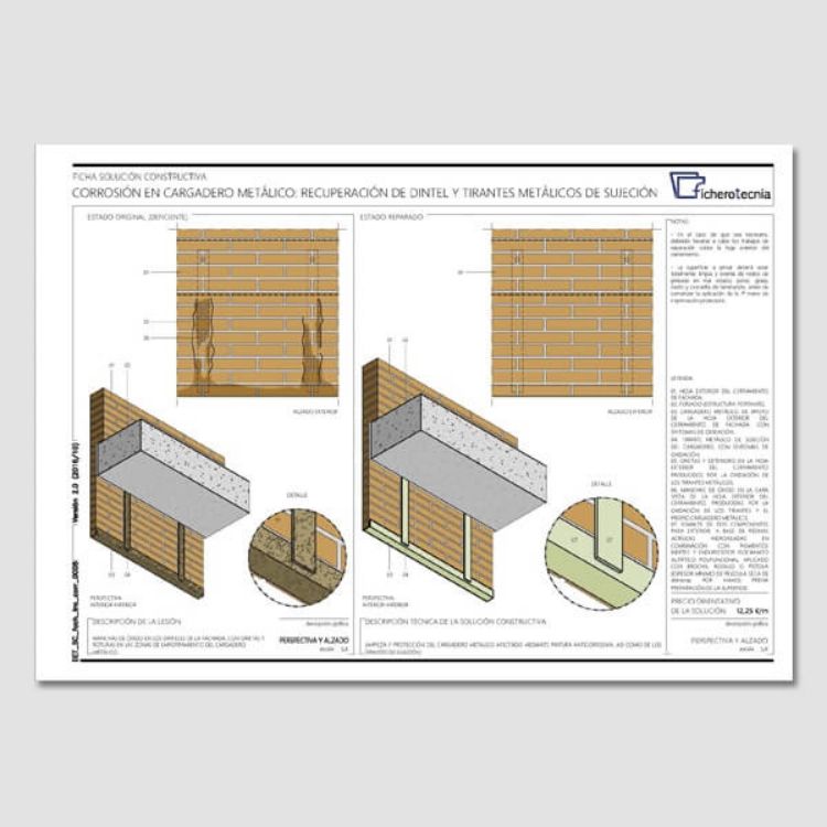 Imagen de Detalles constructivos DWG para la rehabilitación de elementos metálicos en fachadas