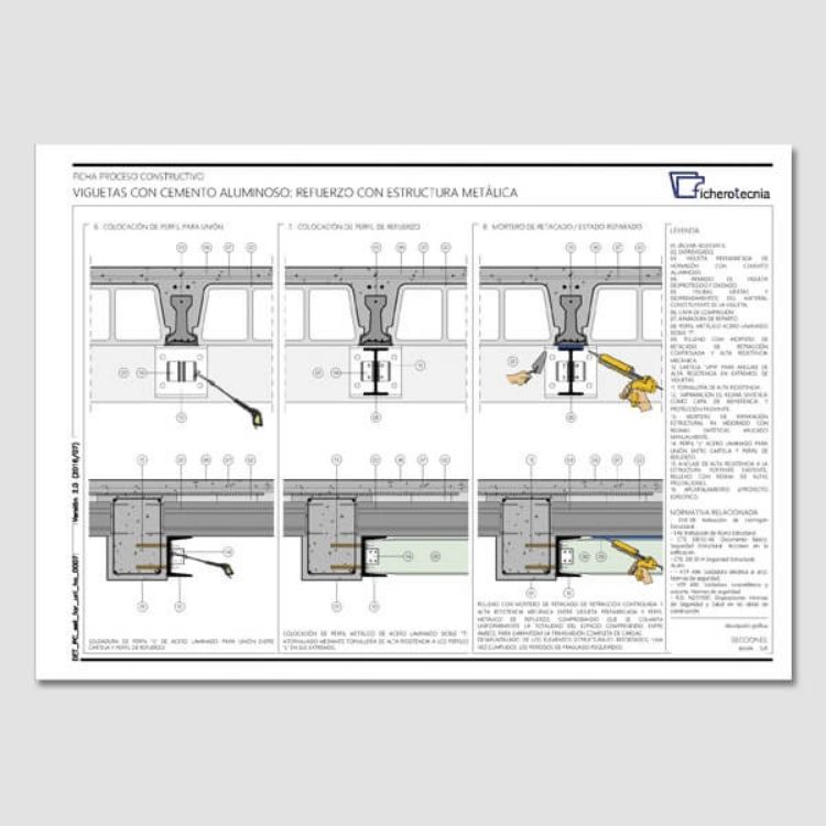 Imagen de Detalles constructivos DWG para rehabilitar forjados unidireccionales de hormigón armado