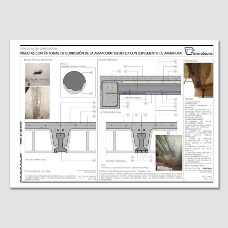 Imagen de Detalles constructivos DWG para rehabilitar forjados unidireccionales de hormigón armado