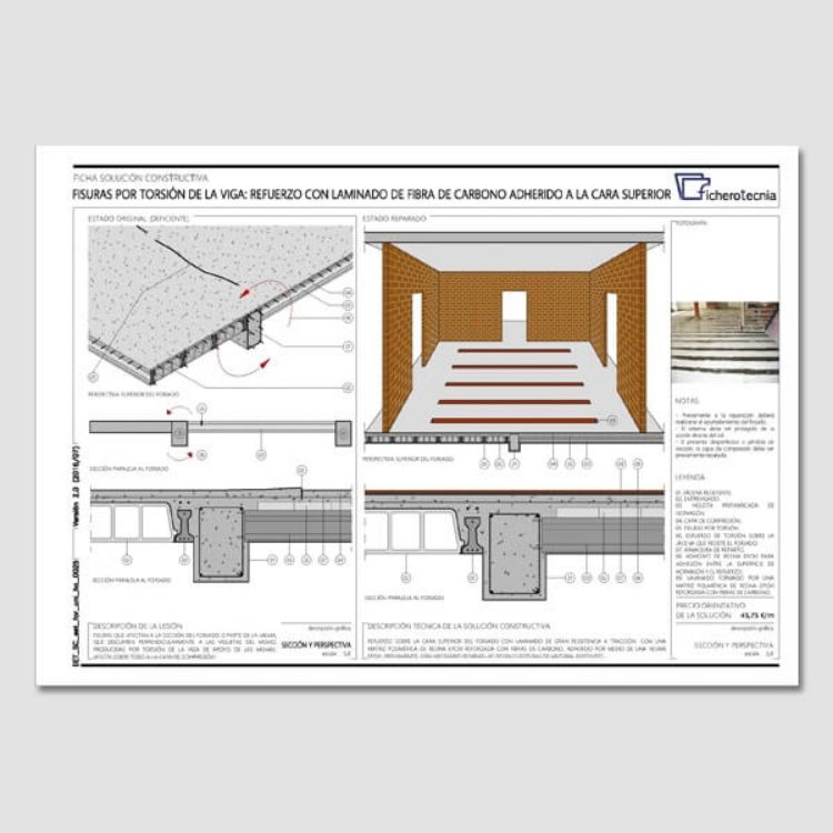Imagen de Detalles constructivos DWG para rehabilitar forjados unidireccionales de hormigón armado