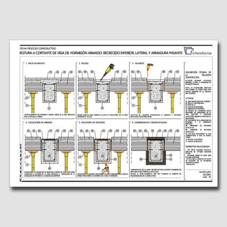 Imagen de Detalles constructivos DWG para la rehabilitación de vigas de hormigón armado