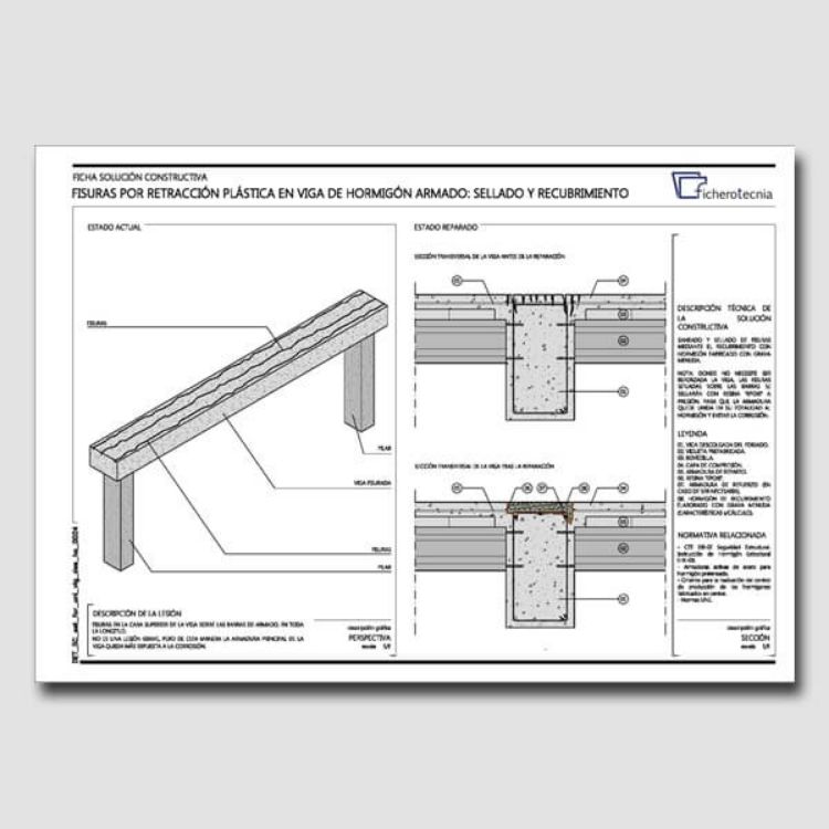 Imagen de Detalles constructivos DWG para la rehabilitación de vigas de hormigón armado