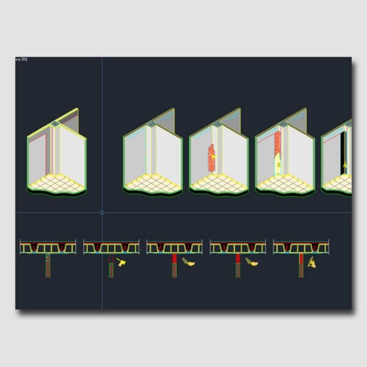 Imagen de Detalles constructivos DWG para la reparación de grietas y fisuras en tabiques