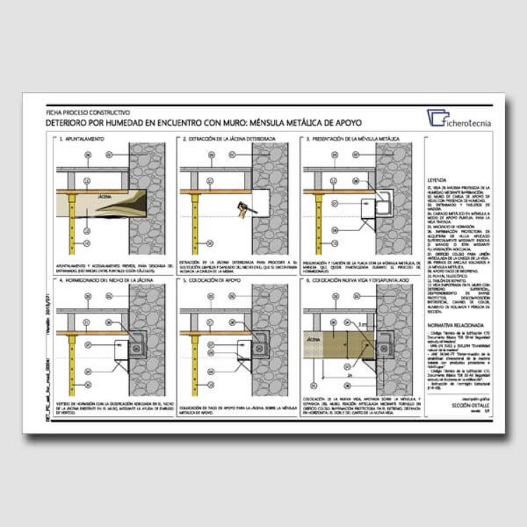 Imagen de Detalles constructivos DWG para rehabilitar vigas y forjados de madera