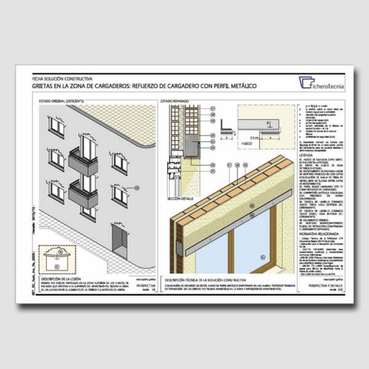 Imagen de Detalles constructivos DWG para la reparación de grietas en fachadas tradicionales