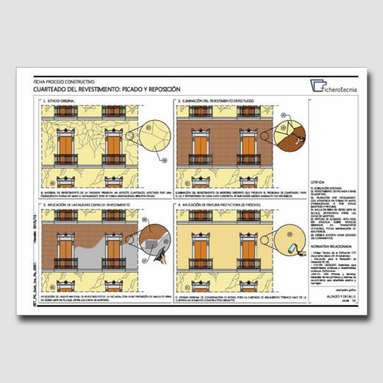 Imagen de Detalles constructivos DWG para la reparación de grietas en fachadas tradicionales