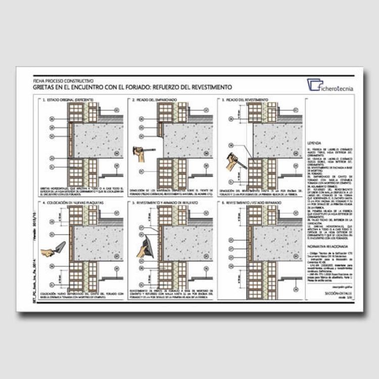 Imagen de Detalles constructivos DWG para la reparación de grietas en fachadas tradicionales