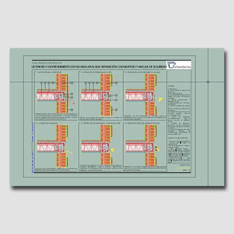 Imagen de Detalles constructivos DWG para la reparación de frentes de forjado