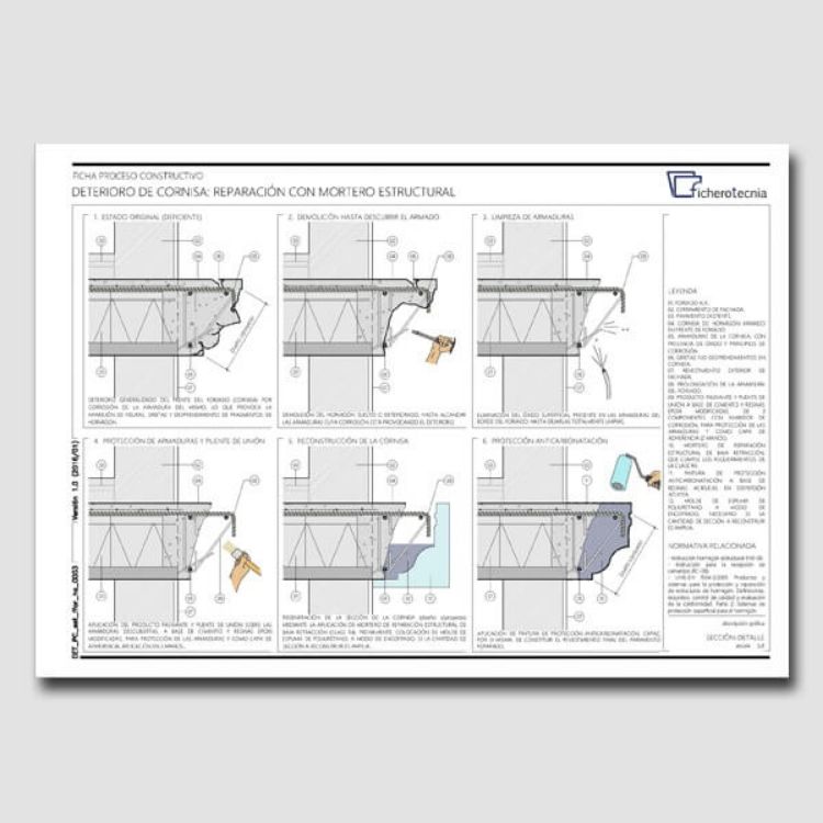 Imagen de Detalles constructivos DWG para la reparación de frentes de forjado