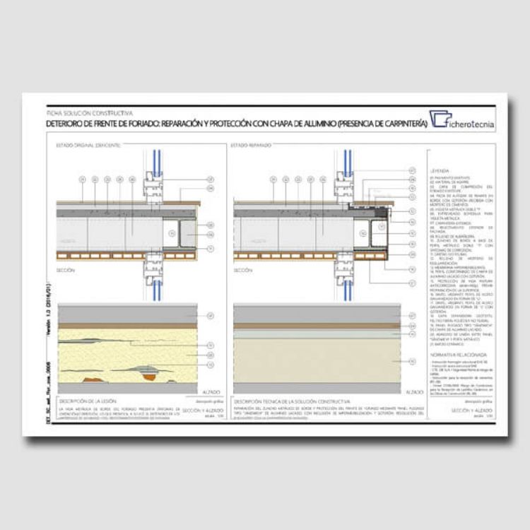 Imagen de Detalles constructivos DWG para la reparación de frentes de forjado