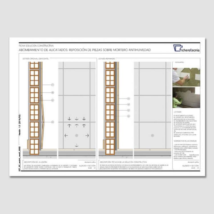 Imagen de Detalles constructivos DWG para la reparación de paramentos verticales interiores