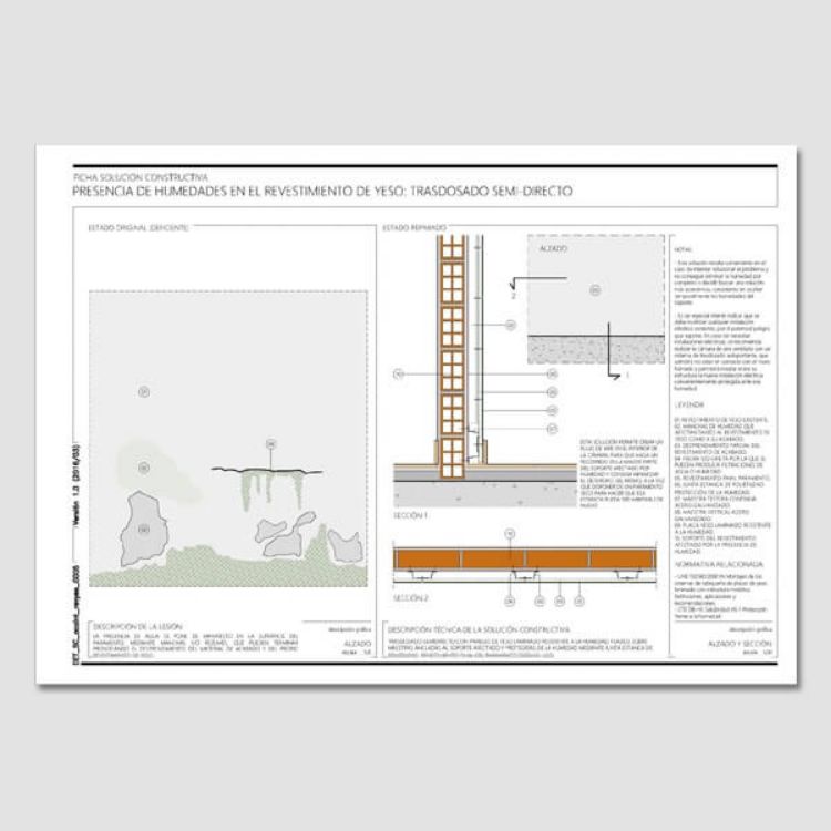 Imagen de Detalles constructivos DWG para la reparación de paramentos verticales interiores