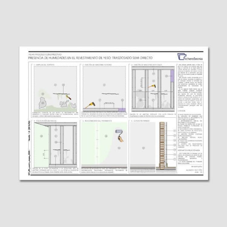 Imagen de Detalles constructivos DWG para la reparación de paramentos verticales interiores