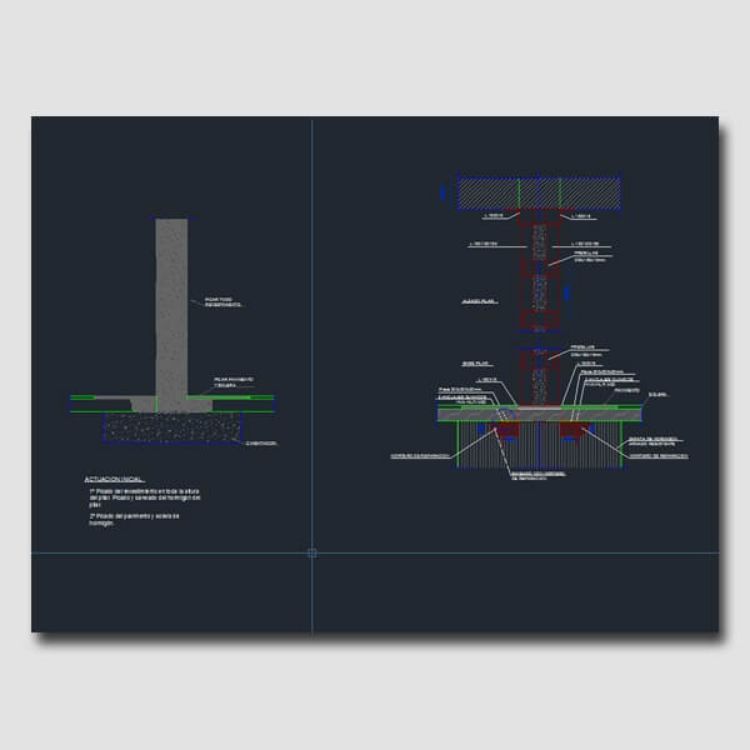 Imagen de Proyecto de ejecución para refuerzo estructural en pilares de planta baja en avanzado deterioro