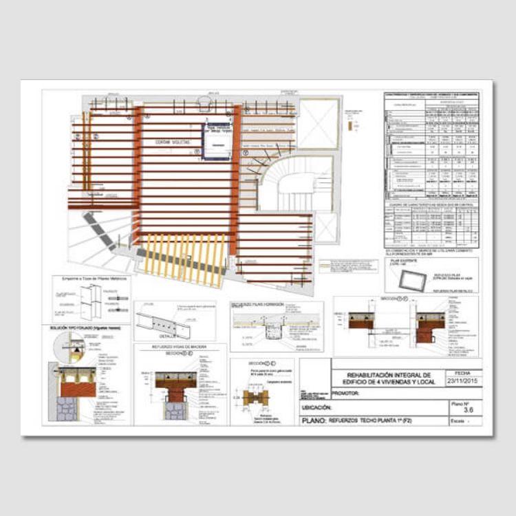 Imagen de Estudio para proyecto refuerzo estructural complejo