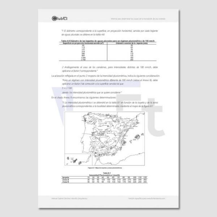 Imagen de Informe para determinar las causas de la inundación de una vivienda