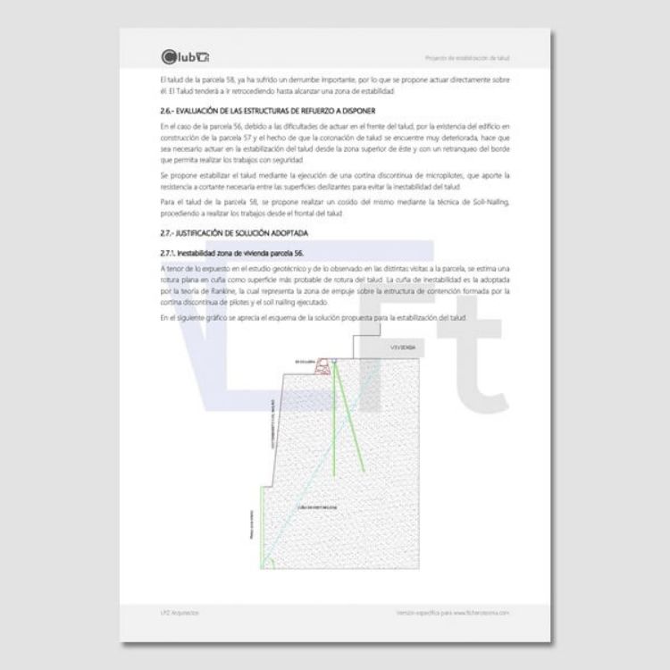 Imagen de Proyecto de estabilización de talud con micropilotes