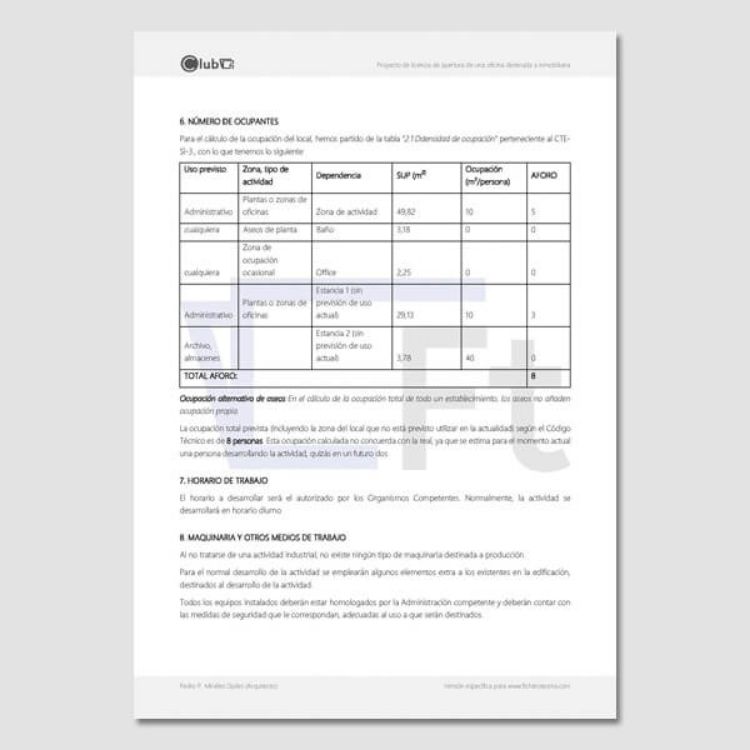 Imagen de Proyecto de apertura de oficina destinada a inmobiliaria