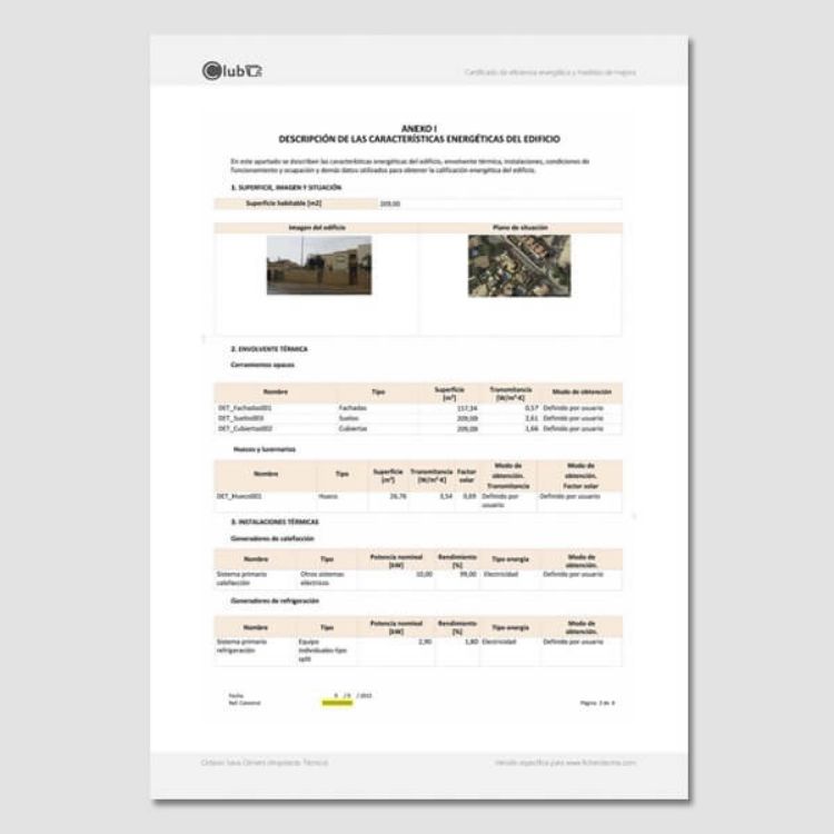 Imagen de Certificado energético de vivienda unifamiliar según R.D. 235/2013.