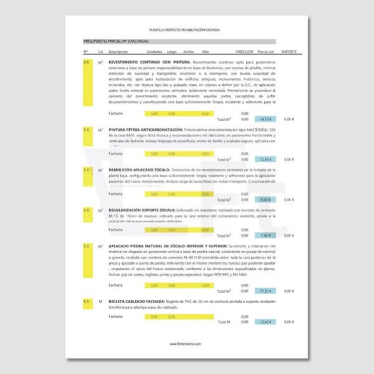 descargar plantilla rehabilitacion de fachadas