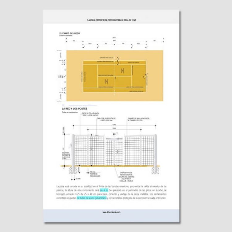 Imagen de Proyecto de pista de tenis