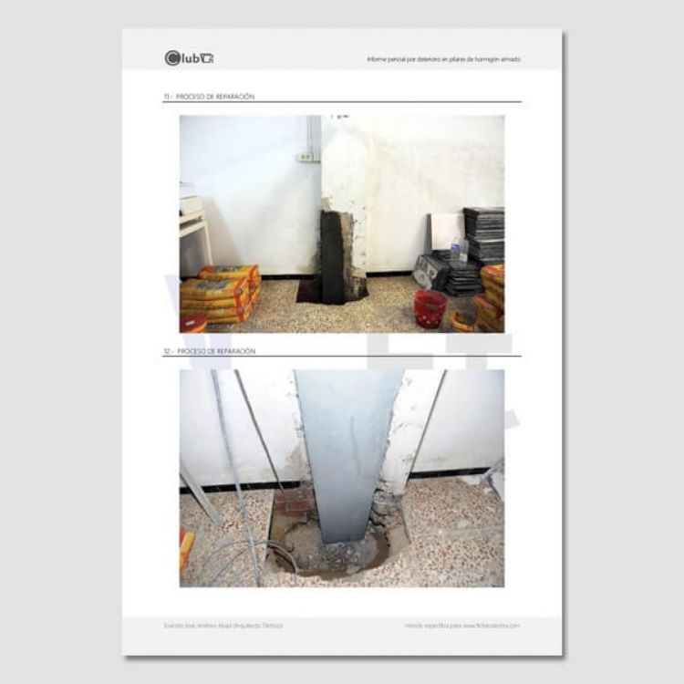 Imagen de Informe de deterioro estructural de pilares de hormigón armado