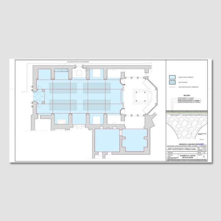 Imagen de Proyecto para la rehabilitación del pavimento de una iglesia