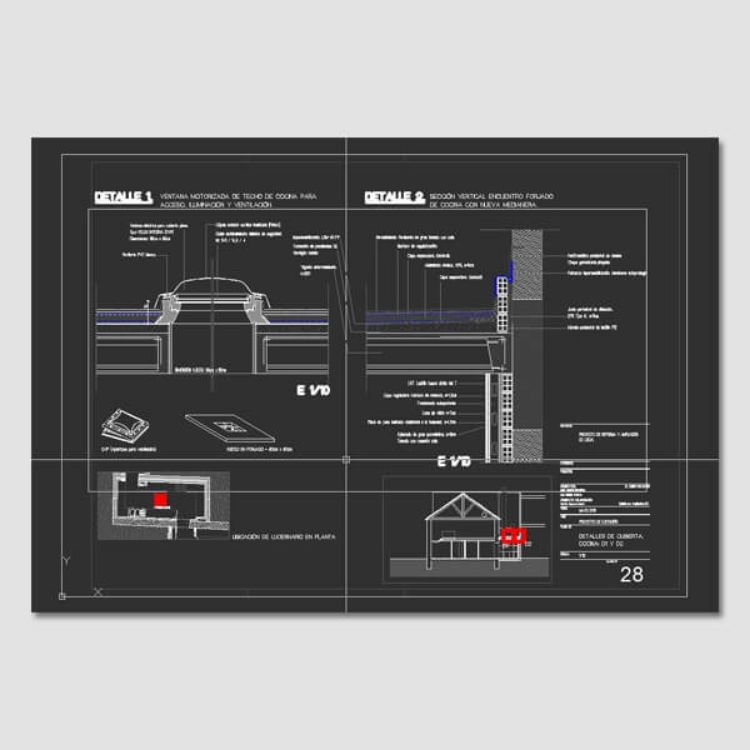 plano editable para proyecto reforma y ampliación restaurante