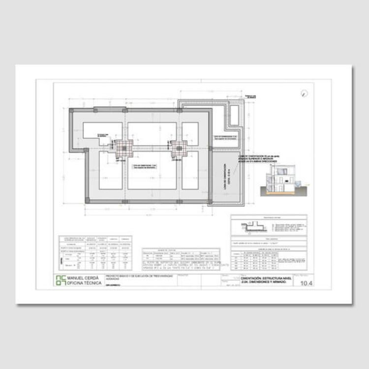 Imagen de Proyecto de ejecución para realizar 3 viviendas modernas adosadas