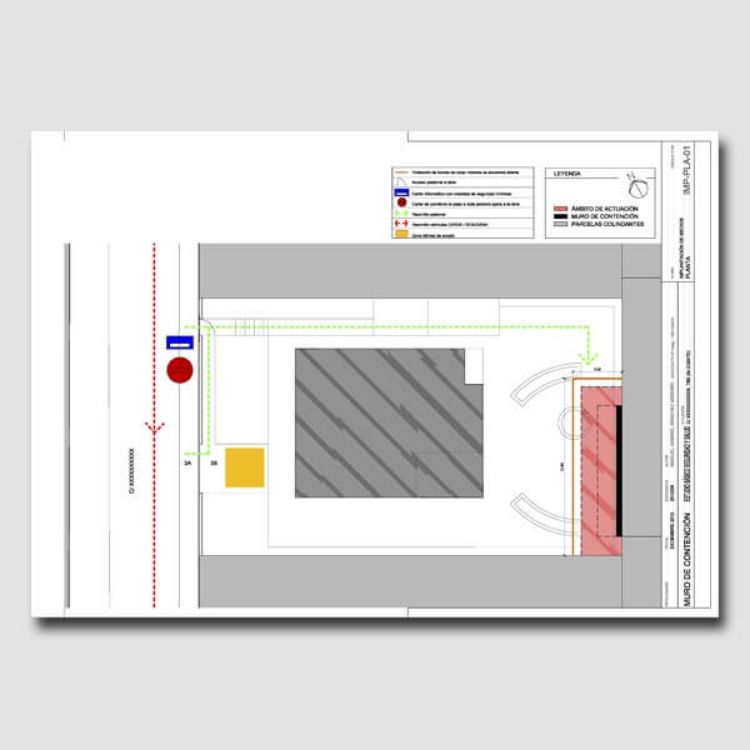 Imagen de Proyecto de muro de contención de tierras entre parcelas