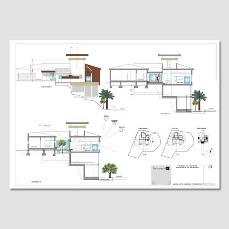 Imagen de Proyecto de ampliación vivienda unifamiliar en pendiente