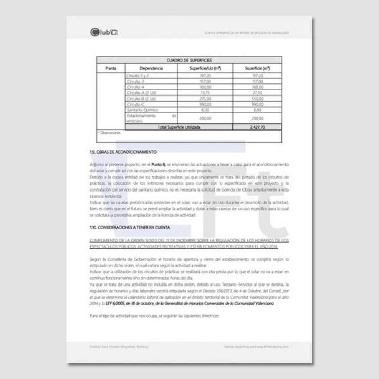 Imagen de Licencia de apertura para circuito de prácticas de autoescuela