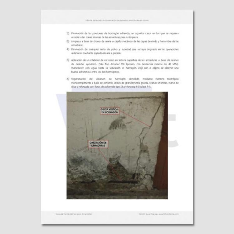 Imagen de Informe de deterioro de estructura de hormigón por una deficiente ejecución