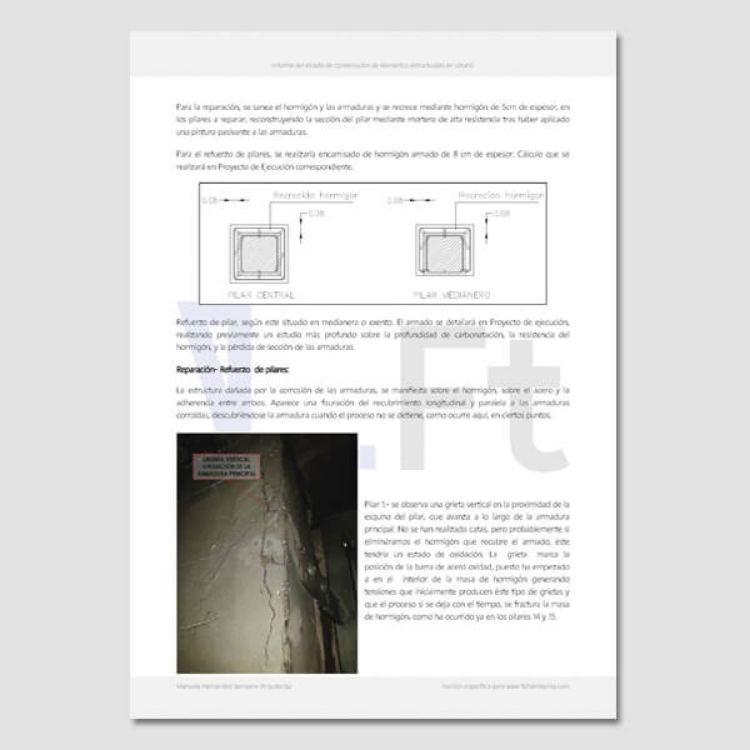 Imagen de Informe de deterioro de estructura de hormigón por una deficiente ejecución