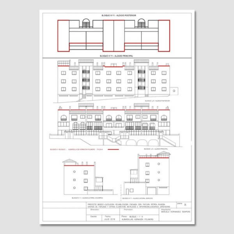 Imagen de Proyecto de ejecución para la rehabilitación de fachadas afectadas por humedades