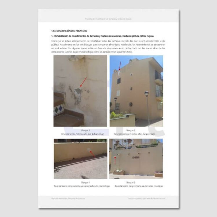 Imagen de Proyecto de ejecución para la rehabilitación de fachadas afectadas por humedades