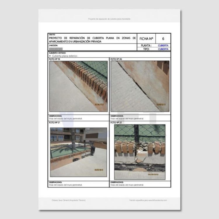 Imagen de Proyecto de ejecución para la reparación de una cubierta plana transitable