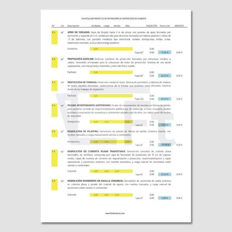 Imagen de Proyecto de reparación de antepechos de cubierta