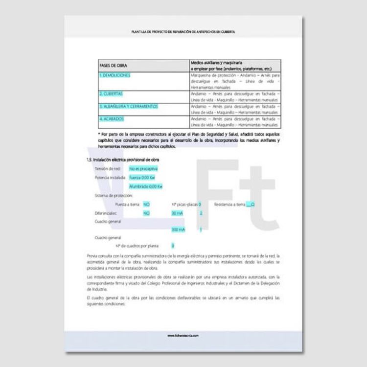 Imagen de Proyecto de reparación de antepechos de cubierta